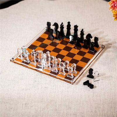 Chine Acryliques coupés forment Crystal Gaming Chess Set fait sur commande magnétique élégant à vendre