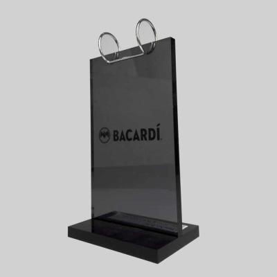 Cina Clip Sign Holder With Pvc Pocket Bags Restaurant Tabletop Display Sign Holder Stand in vendita