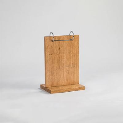 Cina Natural Wood Clip Menu Holder Flip Tabletop Sign Holder Stand A4 / A5 / A6 Size Custom in vendita