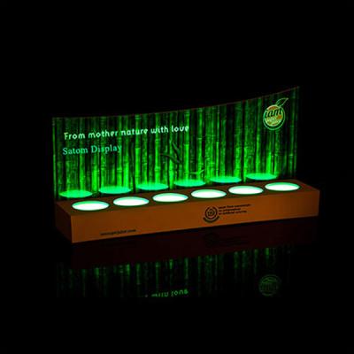 China OEM LED Liquor Drink 6 Bottles Glorifier Display Rack Shelves Luxury Bar And Liquor display for sale