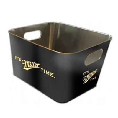 China Customized Color & Logo Bar Tools  Metal Tin Ice Cooler Bucket for sale