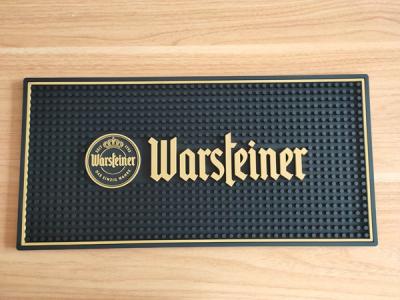 China Non -  Slip Waterproof Rubber Drip Mat Embossed Logo in PMS color PVC Bar Beer Service Mat Wholesale for sale