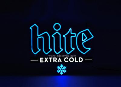 Chine 100% réalisent l'enseigne au néon froid supplémentaire de la publicité de bière de Hite de modèle vif de flocon de neige à vendre