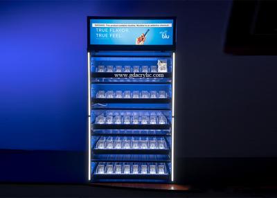 Chine 5 couches bleues lumineuses adaptées aux besoins du client en métal de cigarette de coffret d'étalage avec le caisson lumineux à vendre