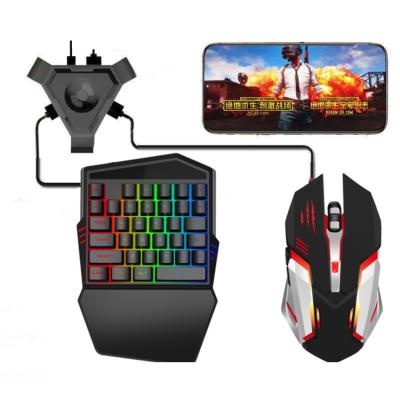 China Mechanical USB Wired Professional Gaming Keyboard with 35 Keys LED Backlit Anti-ghosting Electronic Mechanical Keyboard Mouse Set for sale