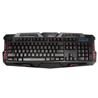 China Multimedia 3 Color Backlit Ergonomic Wired Mechanical Gaming Keyboard For Computer PC Gamer for sale