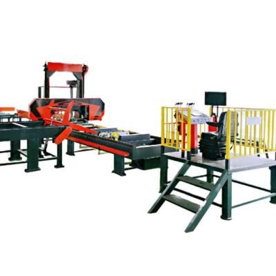 China High Efficiency Double Column CNC Automatic Saw Mill Horizontal Band Saw Belt Sawing Cutting Machine zu verkaufen