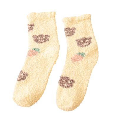 China 2021 QUICK DRY new fashion winter design thumps fluffy floor Coral Fleece Socks Thick Sleeping Fuzzy Sock Indoor Women for sale