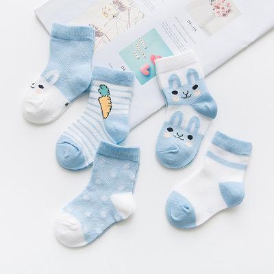 China QUICK DRY Children's Socks Cool And Lovely Spring Thin Cartoon Mesh Breathable Cotton Socks for sale