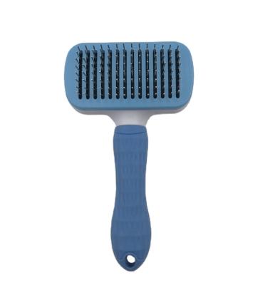 China Popular Hot Selling Self-cleaning Needle Comb Pet Grooming Comb Pet Hair Removal Comb for sale