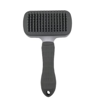 China Stocked Promotional Good Quality Popular Product Professional Pet Comb Grooming Self Cleaning Brush for sale