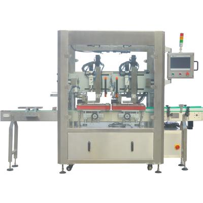 China Automatic Beverage Factory Price Canton Machinery Plastic Bottle Double Heads Tracking Type Servo Twist Capping Capping Machine for sale