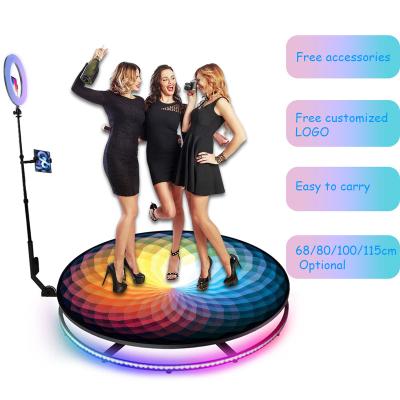 China Party Event Shows 360 Degree Photo Booth 4 People Dropshipping 360 Degree Video Camera Booth 360 Portable Camera Photobooth With Led Screen for sale