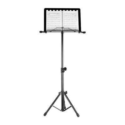 China Wholesale Musical Instrument TN-PJMS-053 Large Metal Panel Adjustable Height Music Stand With Microphone Stand For All Performance for sale