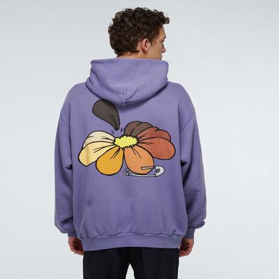 China New Design Breathable Flower Pin Hooded Blank Sweatshirt For Popular Wholesale Custom Made Oversized Men for sale