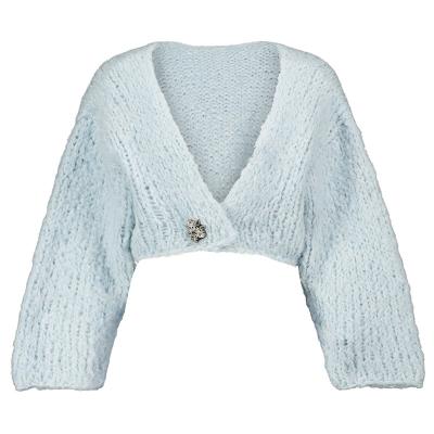 China Fashionable Ocean Blue Wholesale Knitwear QUICK DRY QUICK DRY Women Knit Cardigan Sweater for sale