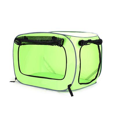 China Wholesale Foldable Oxford Pet Carrier Portable High Quality Cage Breathable Custom Small Green Pet Carrier Cage for sale