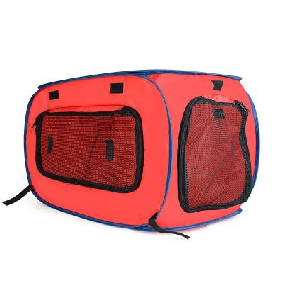 China Wholesale Portable Foldable Oxford Pet Carrier High Quality Cage Breathable Custom Small Red Pet Carrier Cage for sale