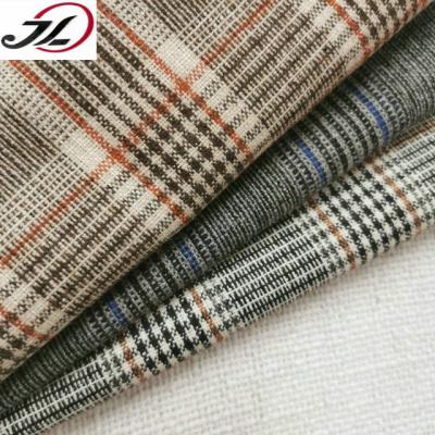 China Sustainable RTS In New Fashion Stock Yarn Dyed Check Tweed Woolen Fabric For Suit for sale