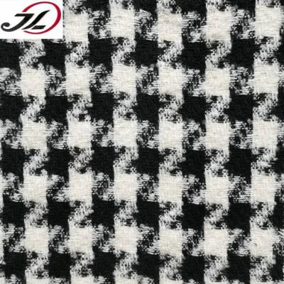 China Viable Wholesale Loop Tweed Houndstooth Wool Fabric for sale