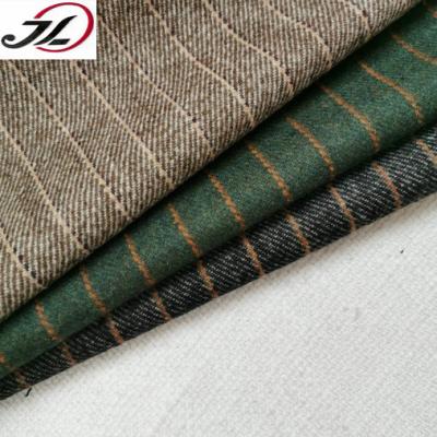 China Striped Twill Viable Wholesale Tweed Wool Fabric For Tailoring for sale