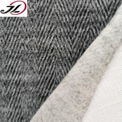 China Viable wholesale knitting 100%polyester fabric for overcoat for sale