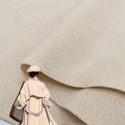 China Sustainable manufacturer 100% polyester melton brushed fabric for winter coat for sale