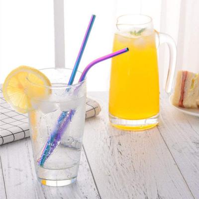 China Custom Made Colorful Eco-friendly Portable Reusable Metal Straw Drinking Straws Set Stainless Steel Hot Sale Viable for sale