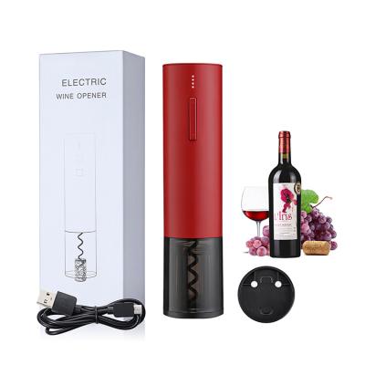 China Hot tik viable tok rechargeable electric wine corkscrew opener set stainless steel with charger for sale