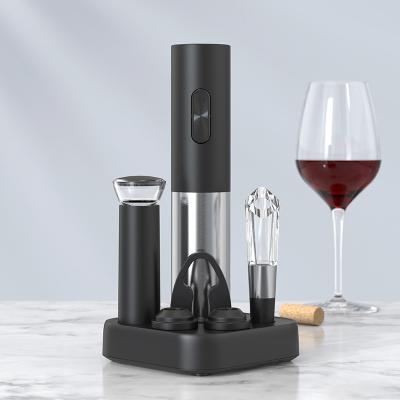 China Viable Wholesale Battery Red Wine Opener Gift Set Electric Corkscrew Wine Bottle Opener for sale