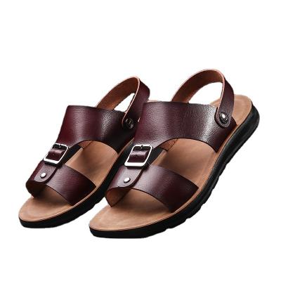 China Latest Strap Sandal Breathable Leather Homme, 2022 Men Flat Ankle Arab Sandals for sale