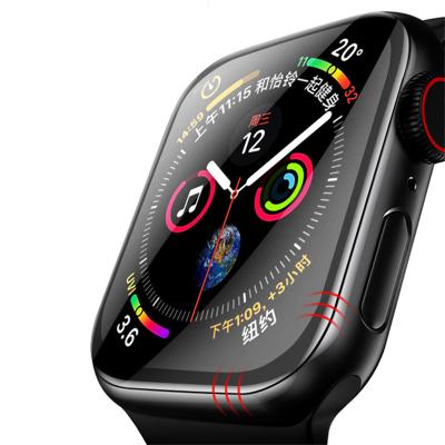 China Explosion proof; Anti-scratch; HOFI Factory Hot Selling Ultrathin Full Cover Curved Smart Mood Watch Glass Screen Protector For Apple Watch for sale