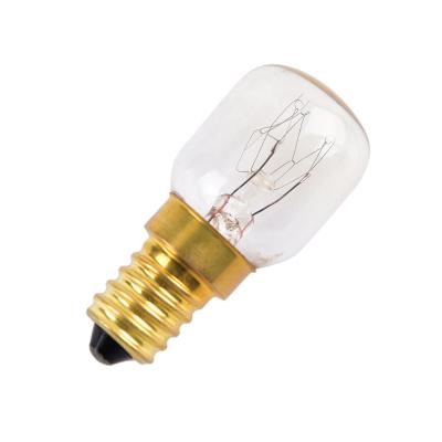 China T25 Bulb Heat Resistant Tubular Incandescent Light Bulbs with E14 Base, 25W High Temperature Resistance Bulb, Microwave Oven Replacement Bulb for sale