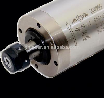 China 2.2kw Water Cooling Milling Spindle with 220V 24000Rpm Collect ER20 for Deep Engraving for sale