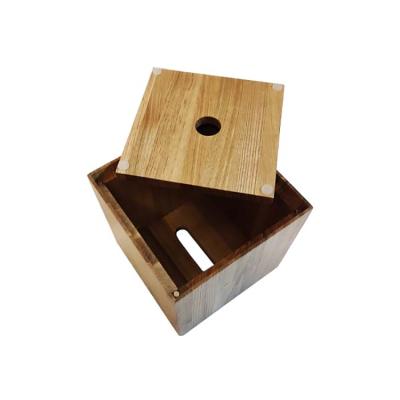 China Best Discount Household Minimalist Tissue Storage Box Solid Wood Tissue Box for sale