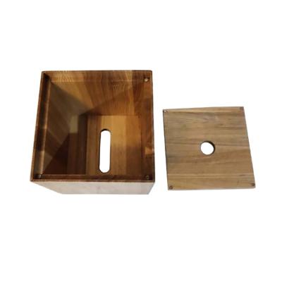 China Creative Minimalist Customized Tissue Box With Wooden Cover Tissue Box With Low Price for sale