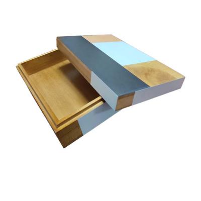 China Factory Wholesale Price Sustainable Cosmetic Light Weight Secret UV Printing Wooden Box Custom Made for sale