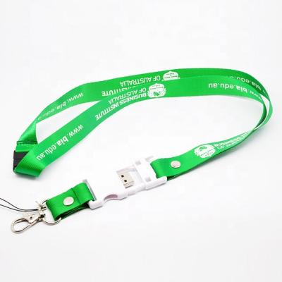 China Promotional custom USB flash drive customized lanyards/usb 2gb pendrive 4gb id badge holder usb flash drive LFN-300 for sale