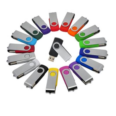 China Promotion Gifts Newest Swivel Usb 2.0 Pen Drive U Stick 32gb 64gb Pendrive Metal Usb Flash Disk LFN-011 for sale