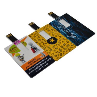 China Best selling plastic business card usb flash led/plastic usb smart stick with customized logo printing real capacity for advertising for sale