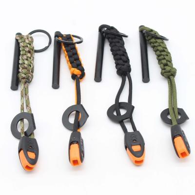 China Outdoor Survival Flint Fire and Gears Rod Fire Starter Fire Steel Survival with Black Stopper Outdoor Flint for sale