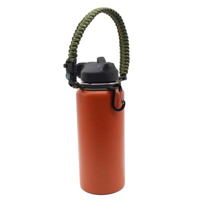 China 550 Handmade Outdoor Paracord Hand Grip Water Bottle Holder Survival 550 Paracord Grips With Carabiner for sale