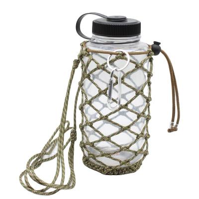 China 550 Paracord Handmade Outdoor Camping Hike Handle Paracord Bottle Carrier Nets Paracord Bottle Handle for sale