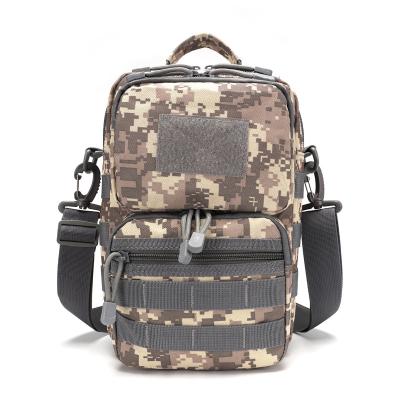 China Camouflage shoulder bag large capacity waterproof single diagonal tactical multifunctional trunk bag hanging single shoulder bag can add LOGO for sale