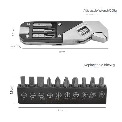 China Outdoor Camping Hiking Multifunctional Folding Survival Kit Stainless Steel Wrench Removal Tool With Outdoor Screwdriver for sale