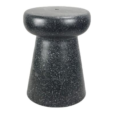 China Traditional Outdoor Black Concrete Ceramic Cement Garden Terrazzo Furniture Chair Seating Stool for sale