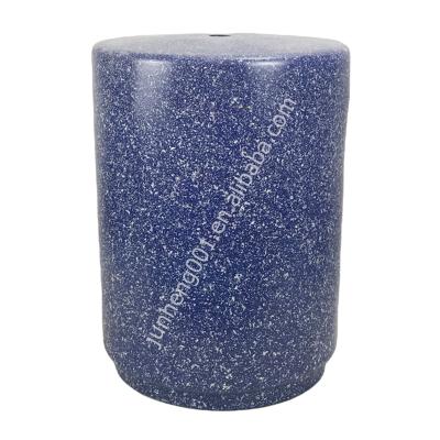 China Traditional ceramic stone and concrete blue terrazzo marble style side table and patio stool for sale