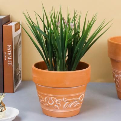 China Modern Terracotta Clay Flower Garden Patio Plant Pots for sale