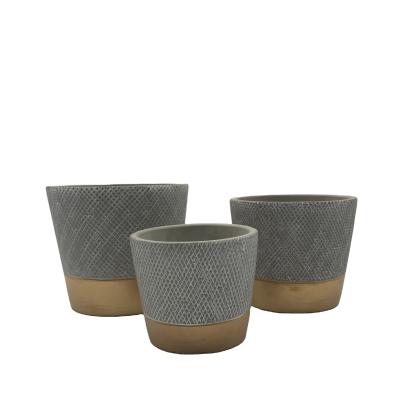 China Modern Chinese High Quality Handmade Tabletop Cement Planter Succulent Flower Pot for sale