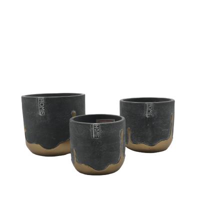 China Modern Top Selling Concrete Waterproof Garden Flower Pots Hand Paint Cement Planters for sale